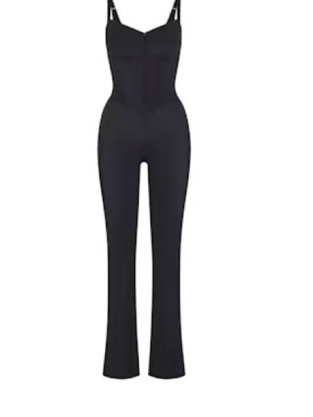 Skims Glam Black Sleeveless Jumpsuit Dress